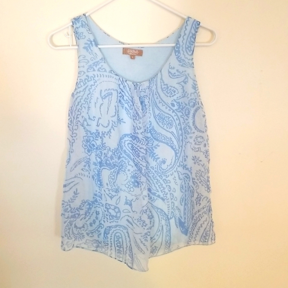 EUC Carla Conti Made in Italy Silk Tank Top
